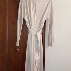 Cream long sleeve dress